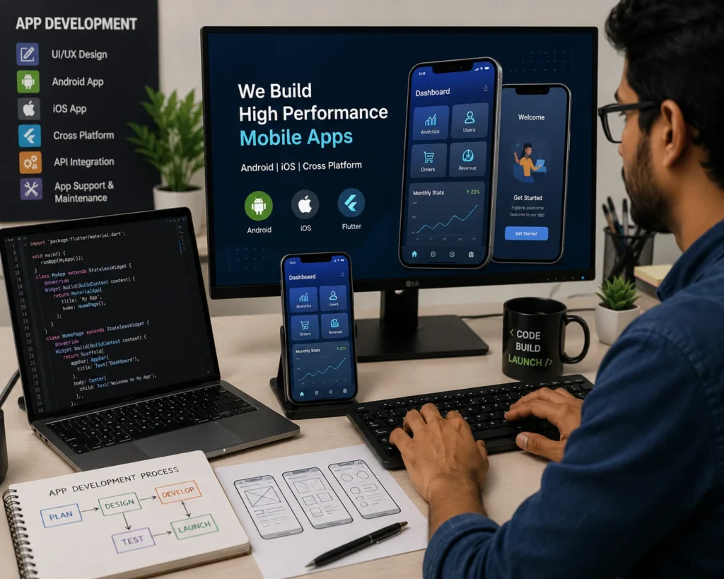 app development near industrial colony
